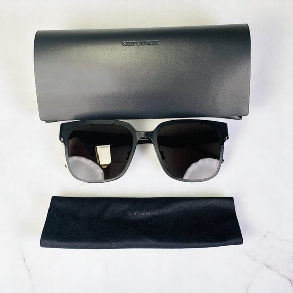 NIB Saint Laurent Grey Square Ladies Sunglasses SL M41 - Picture 1 of 14